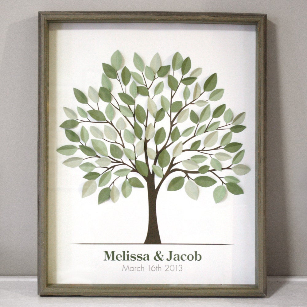 Wedding Guest Book Tree Leaves
 3D Wedding Tree Guest Book with leaves unattached