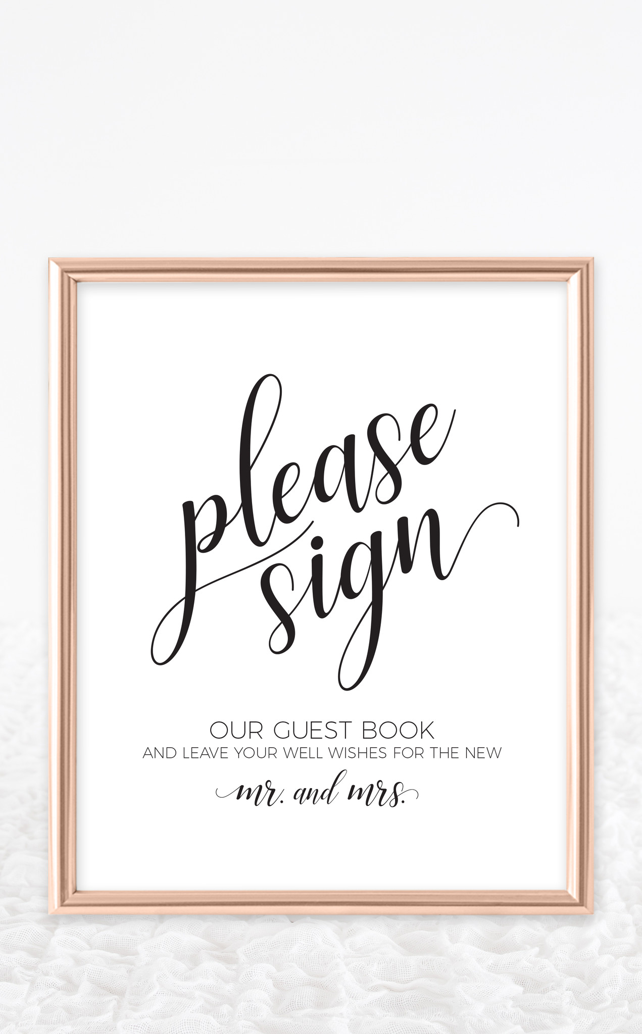 Wedding Guest Sign-in Book
 Printable Wedding Guest Book Sign – ARRA Creative