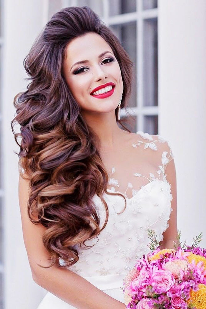 Wedding Hairstyle Side
 30 EXQUISITE WEDDING HAIRSTYLES WITH HAIR DOWN My