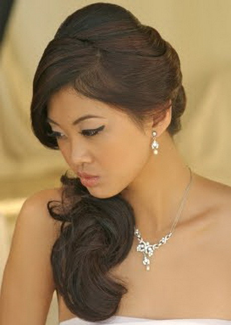 Wedding Hairstyle Side
 Side swept bridal hairstyles
