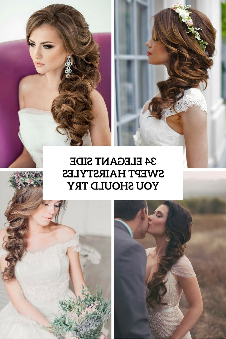 Wedding Hairstyle Side
 15 Inspirations of Side Swept Wedding Hairstyles