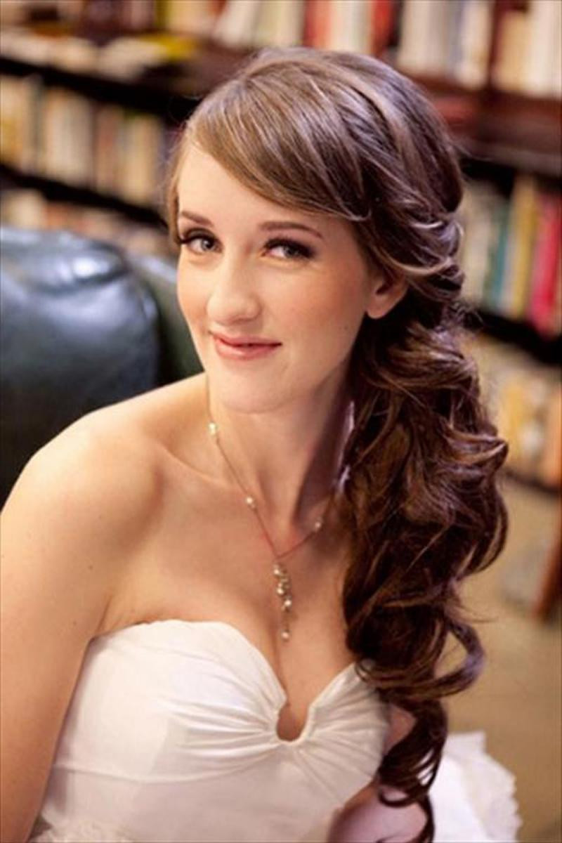 Wedding Hairstyle Side
 The Best Wedding Hairstyles With Bangs ViewKick