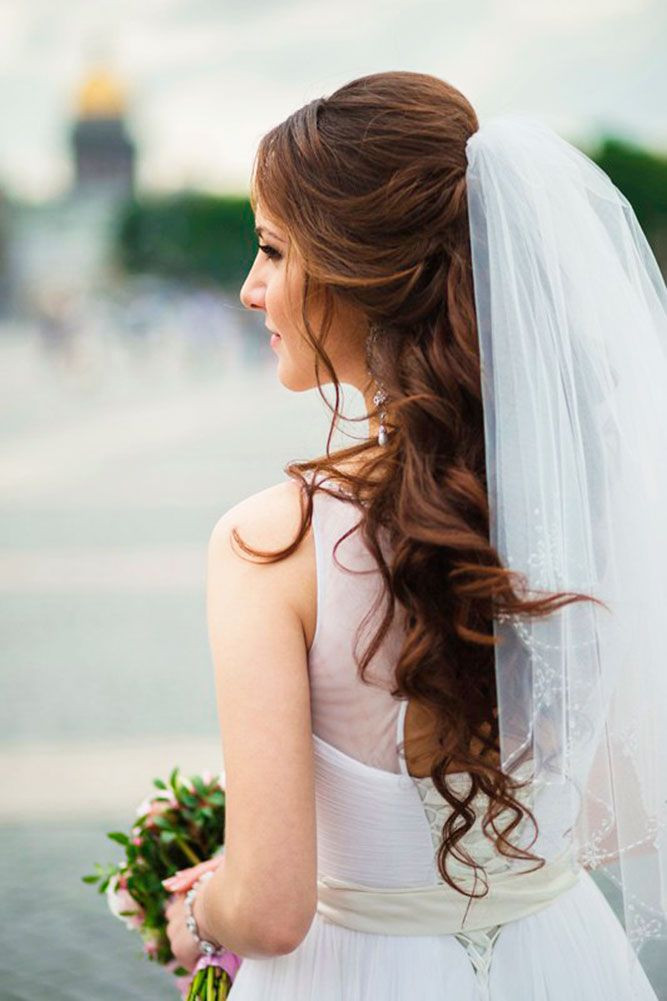 Wedding Hairstyles Down With Veil
 1401 best images about Fairy Tale Wedding Hair on