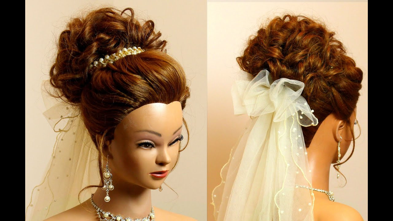 Wedding Hairstyles Youtube
 Bridal hairstyle for long medium hair tutorial Romantic