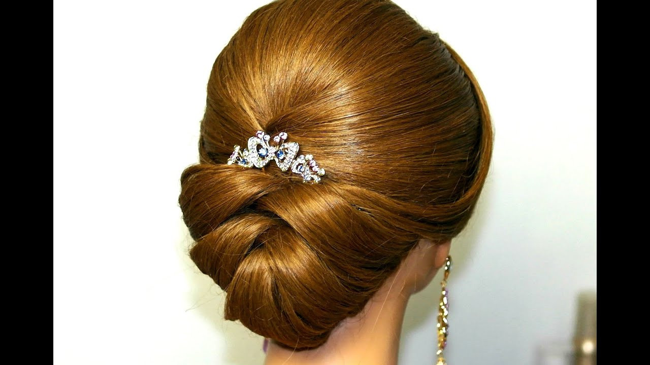 Wedding Hairstyles Youtube
 Wedding hairstyle for medium long hair Bridal updo