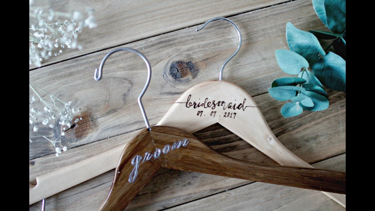 Wedding Hangers DIY
 EASY DIY WEDDING BRIDAL HANGERS