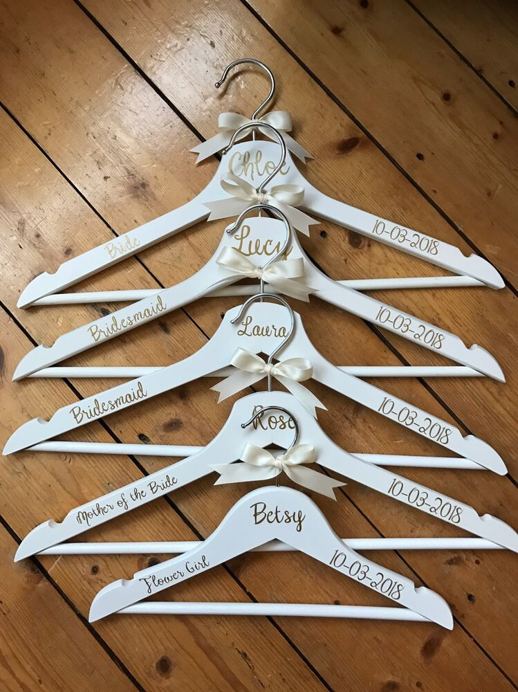 Wedding Hangers DIY
 PERSONALISED BRIDAL HANGER WEDDING WHITE NATURAL