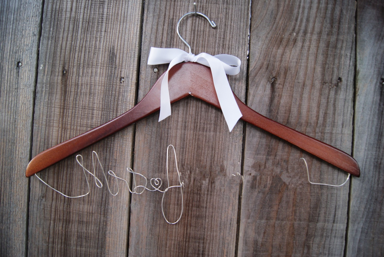 Wedding Hangers DIY
 A Rustically Elegant Wedding A DIY Wedding Hanger