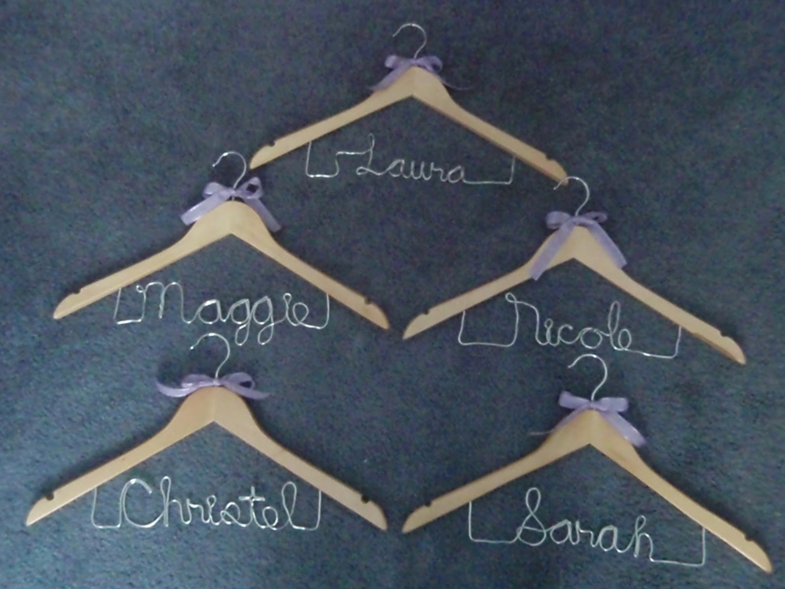 Wedding Hangers DIY
 Our Day In the Making DIY Personalized Hangers