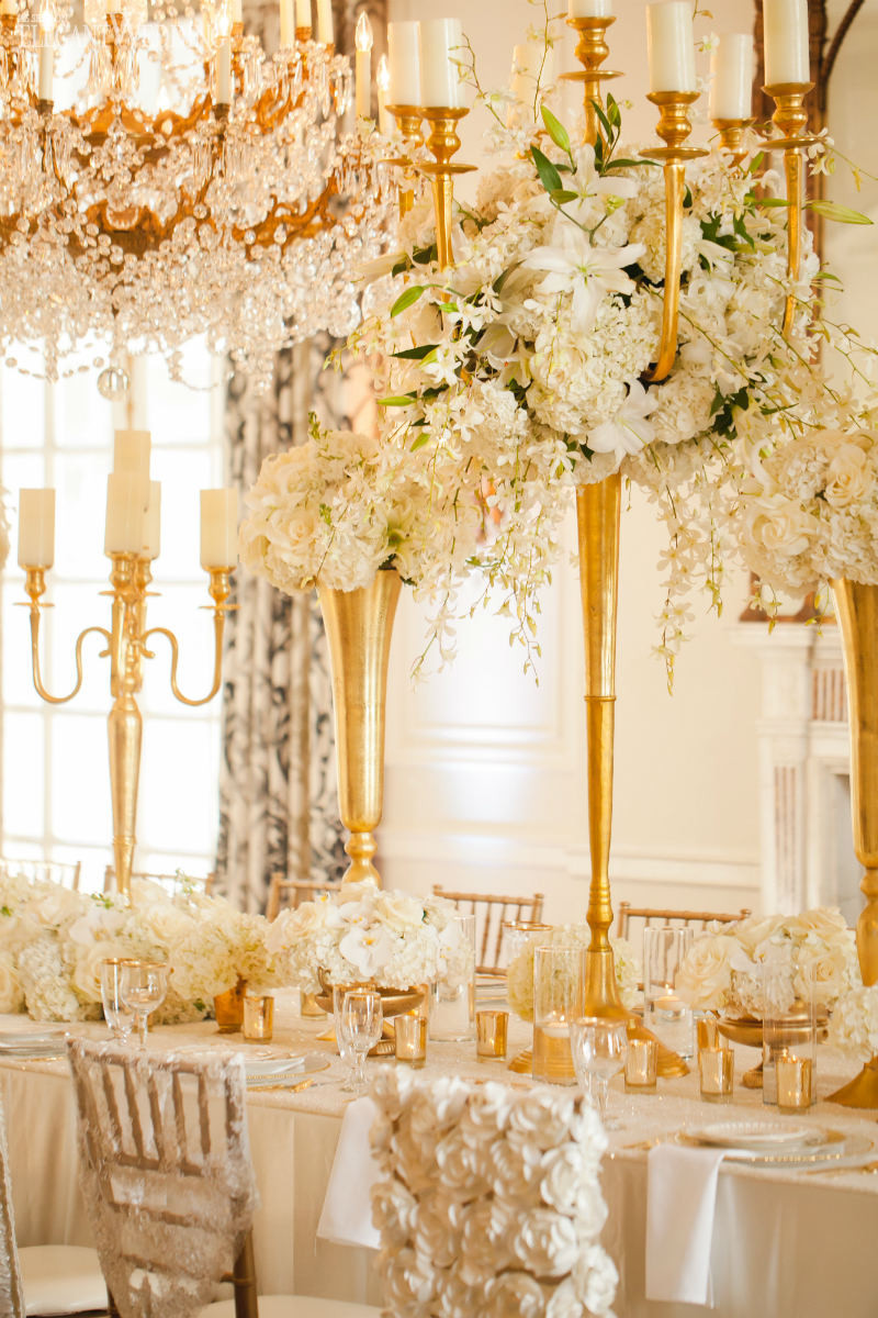 Wedding Ideas Themes
 Glamorous Gold and Ivory Wedding Theme