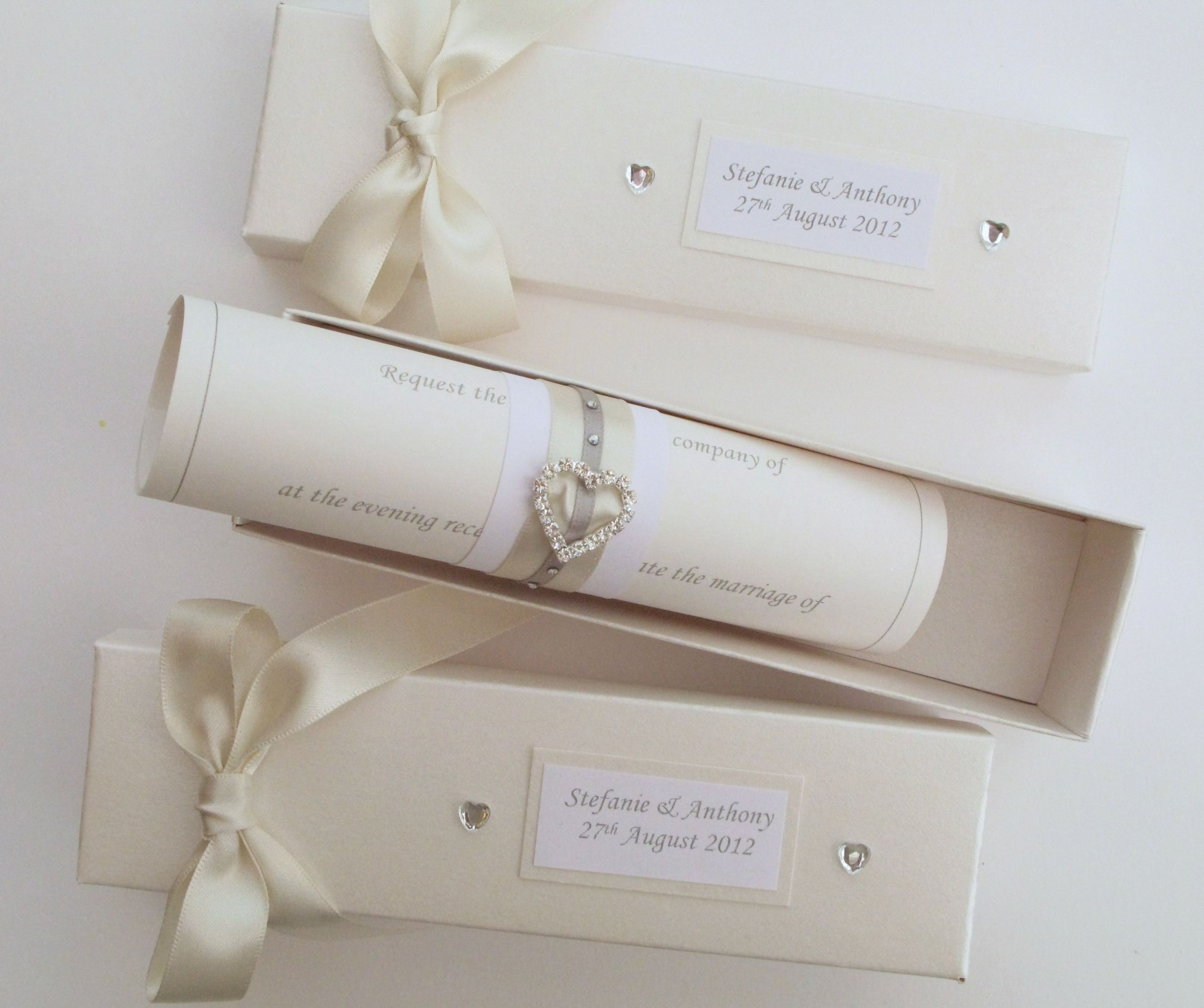 Wedding Invitation Box
 scroll box