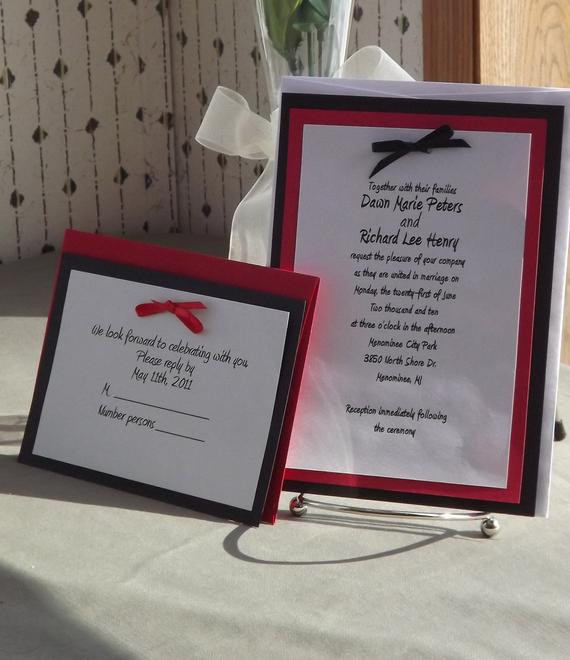 Wedding Invitation DIY Kit
 SALE DIY Wedding Invitation Kits with Invitations RSVP and