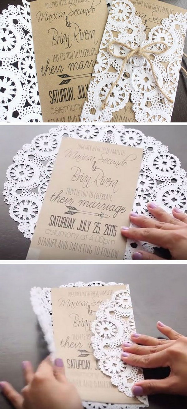 Wedding Invitation Ideas DIY
 50 Bud Friendly Rustic Real Wedding Ideas Hative