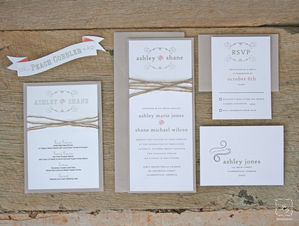 Wedding Invitation Sets
 Rustic Twine Wedding Invitation Set Sample