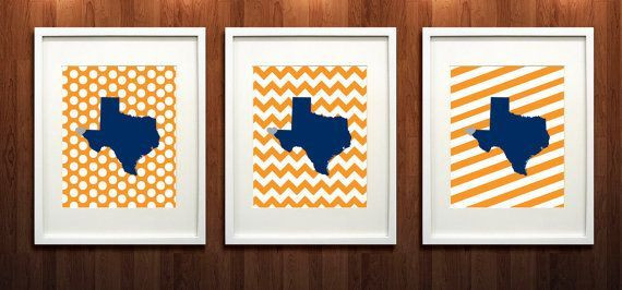 Wedding Invitations El Paso Tx
 El Paso Texas Set of Three Giclée Prints 8x10 by