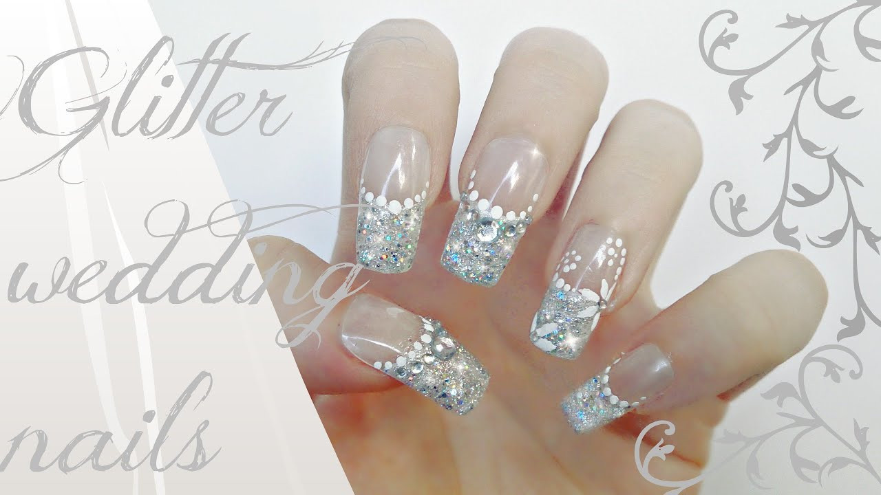 Wedding Nails Images
 Glitter Wedding Nails Tutorial