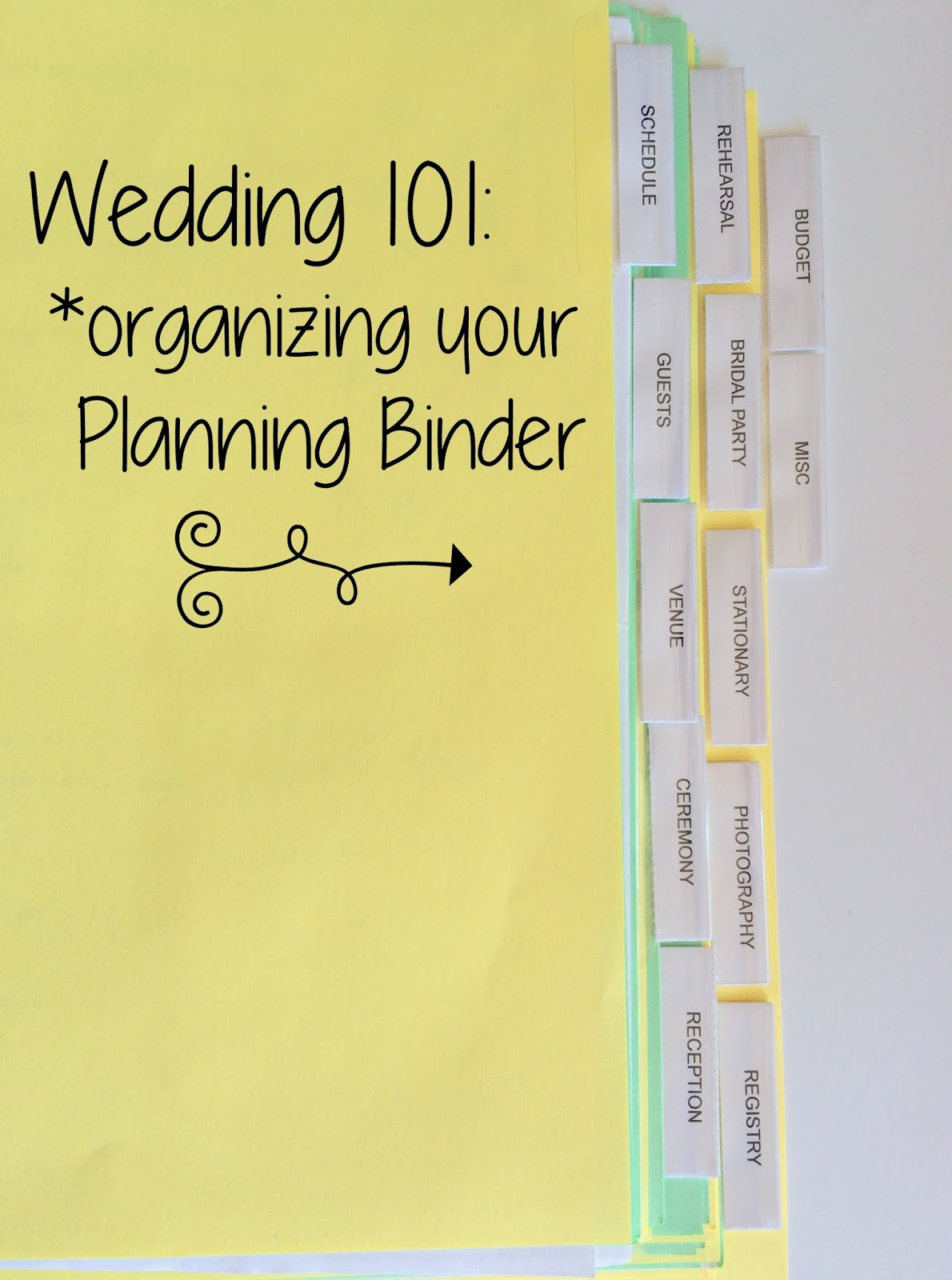 Wedding Planning Binder DIY
 Pies Etc Wedding 101 The Planning Binder