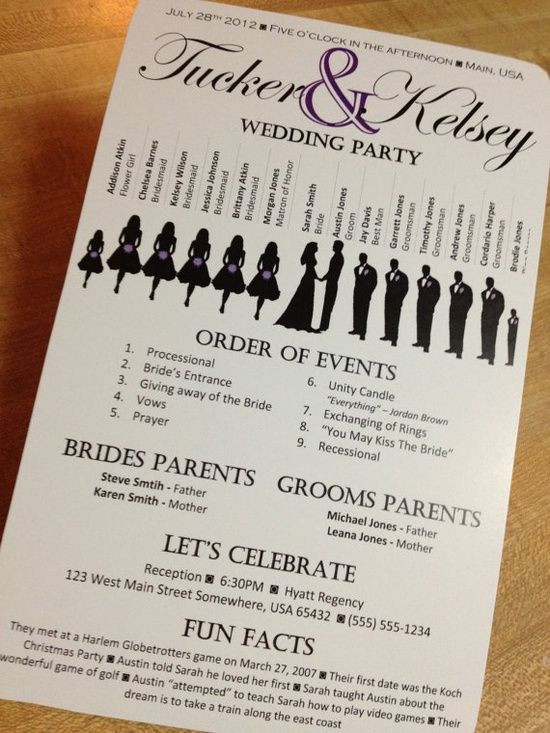 Wedding Program Ideas DIY
 Creative Wedding Programs