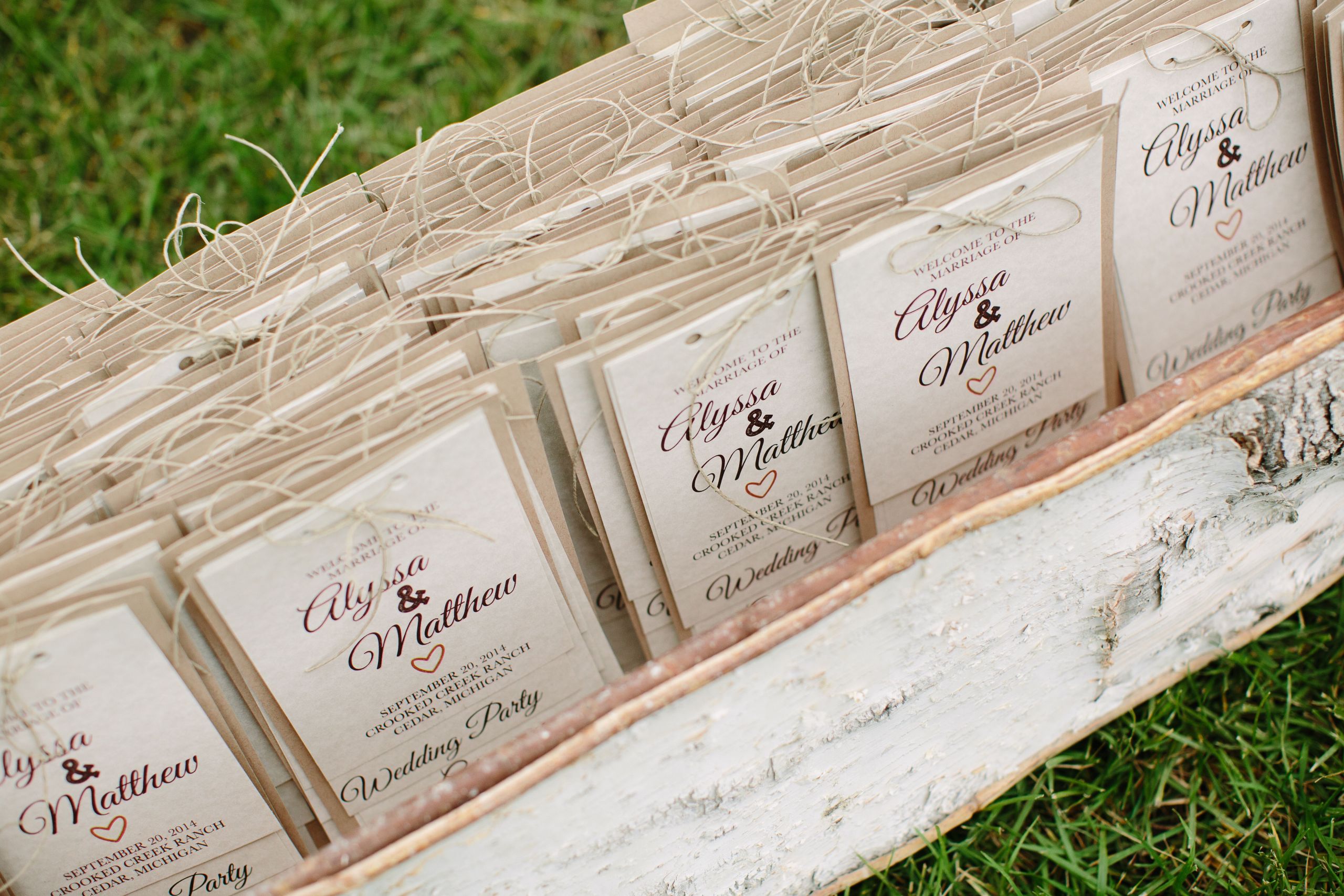 Wedding Program Ideas DIY
 DIY Rustic Wedding Programs with Twine