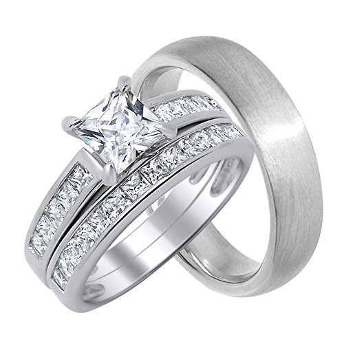 Wedding Ring Sets For Her And Him
 His and Her Wedding Ring Sets Matching Bands for Him and