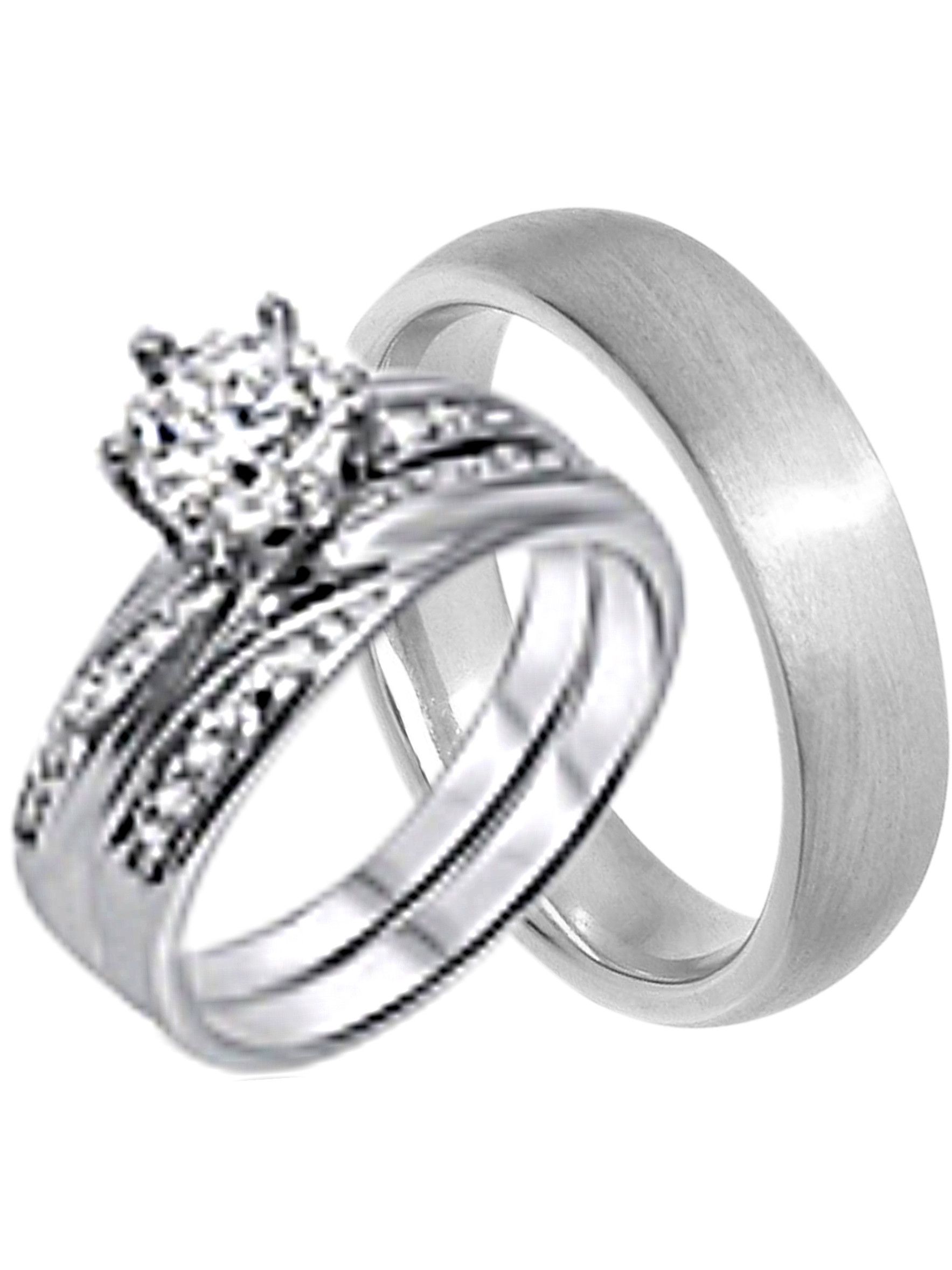 Wedding Ring Sets For Her And Him
 His and Hers Wedding Ring Set Cheap Wedding Bands for Him