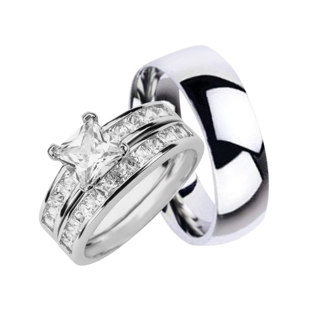 Wedding Ring Sets For Her And Him
 LaRaso & Co His Hers Matching Wedding Ring Sets Sterling