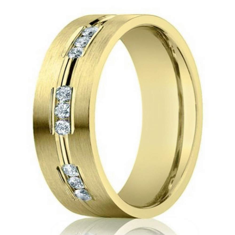 Wedding Rings For Guys
 6mm Designer 14k Yellow Gold Wedding Ring for Men with