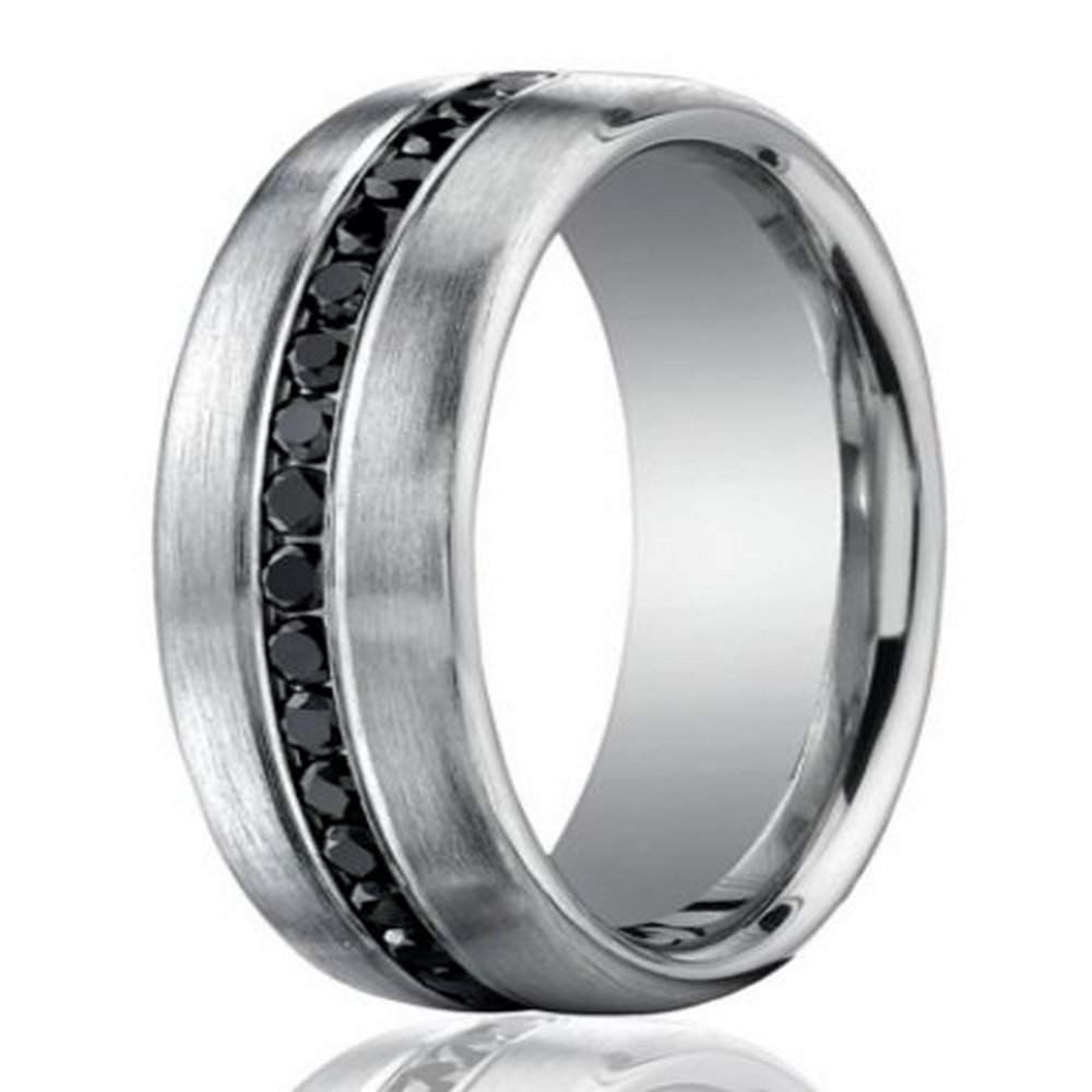 Wedding Rings For Guys
 7 5mm 950 Platinum Black Diamond Men’s Wedding Ring