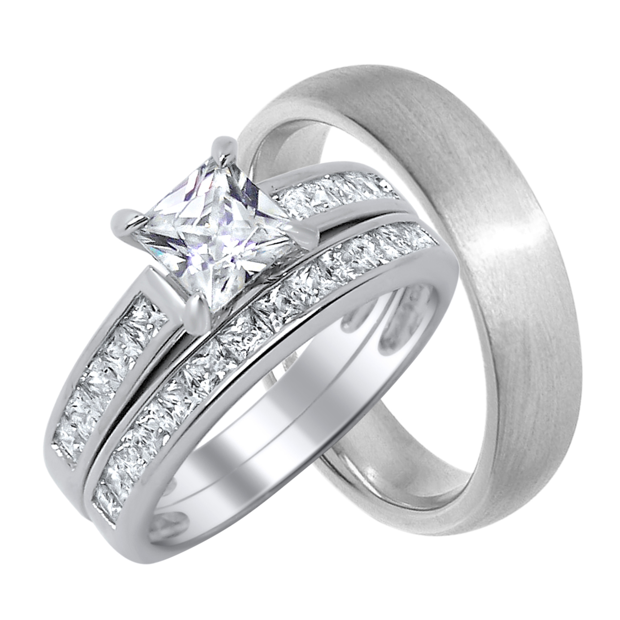 Wedding Rings Sets At Walmart
 LaRaso & Co His and Her Wedding Ring Sets Matching Bands