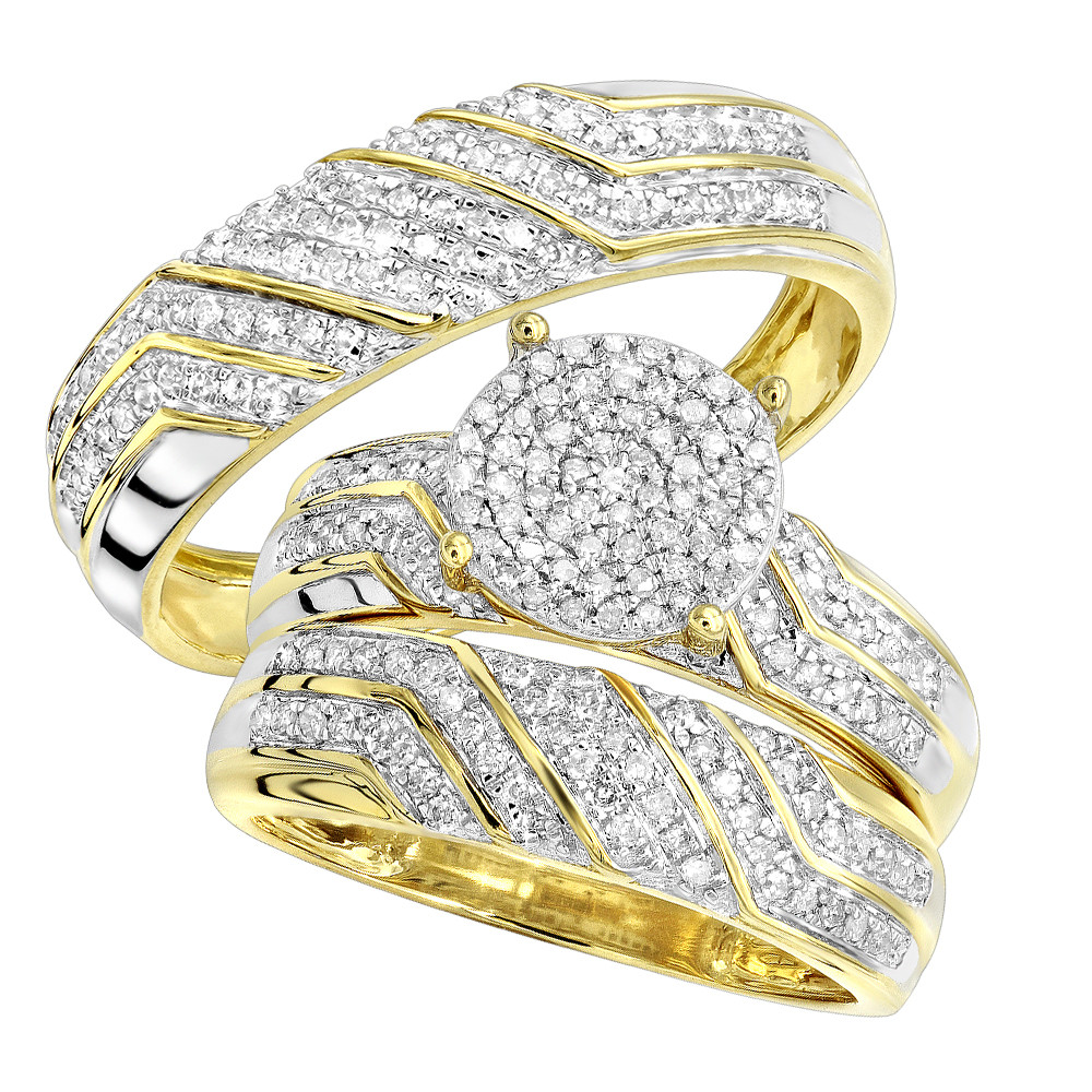 Wedding Rings Sets Cheap
 Cheap Round Diamond Engagement Ring Wedding Band Bridal