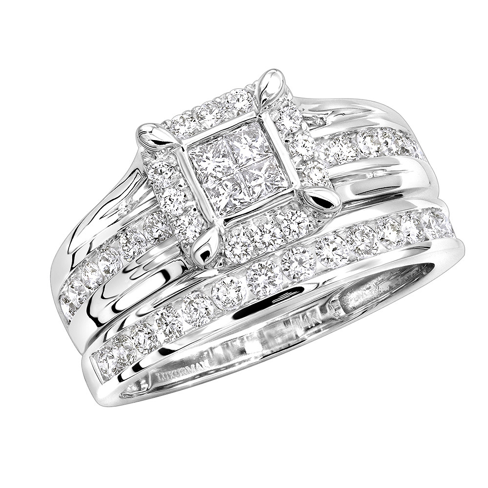 Wedding Rings Sets Cheap
 Cheap Engagement Ring Sets 1 Carat Diamond Bridal Ring Set