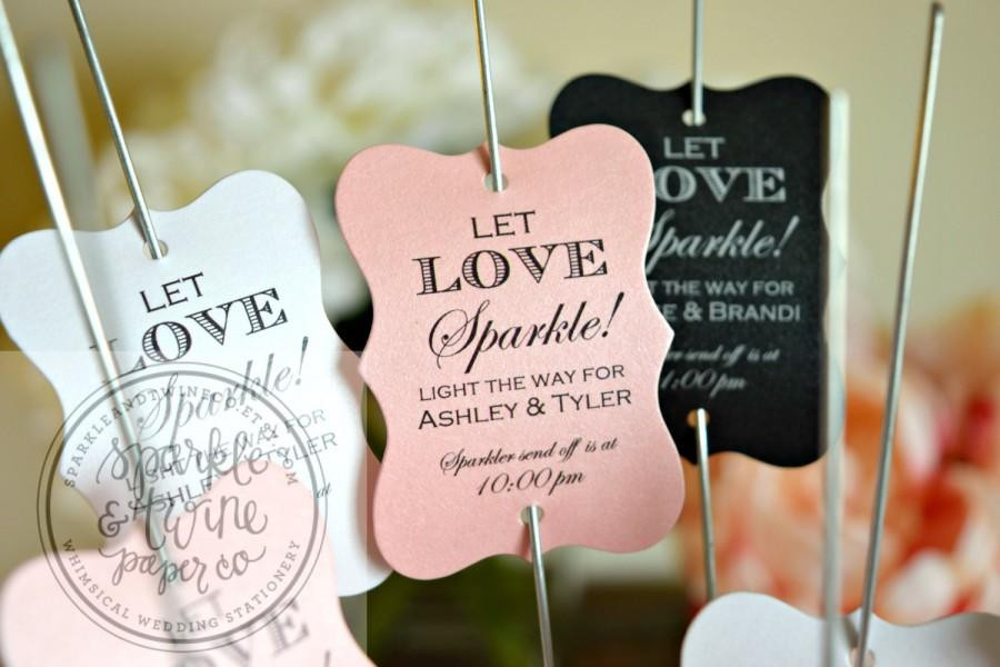 Wedding Sparkler Tags
 Sparkler Tags Sparkler Labels Let Love Sparkle Wedding