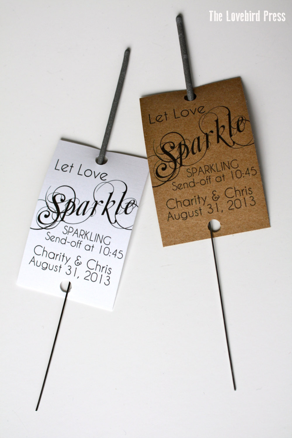 Wedding Sparkler Tags
 Wedding Sparkler Tags Personalized Printable Let Love