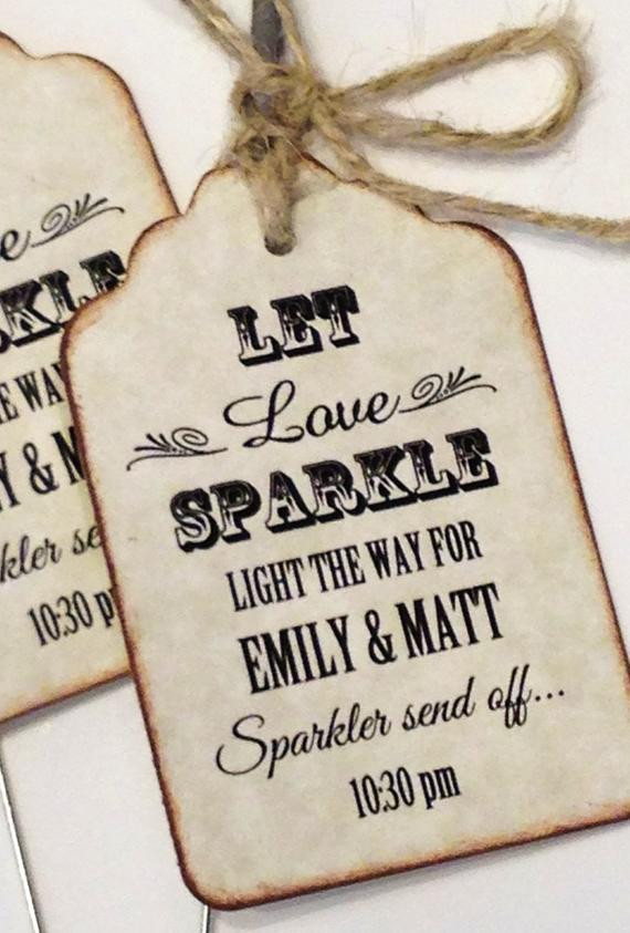 Wedding Sparkler Tags
 Wedding Sparkler Favor Tags For Wedding Sparkler Send f To