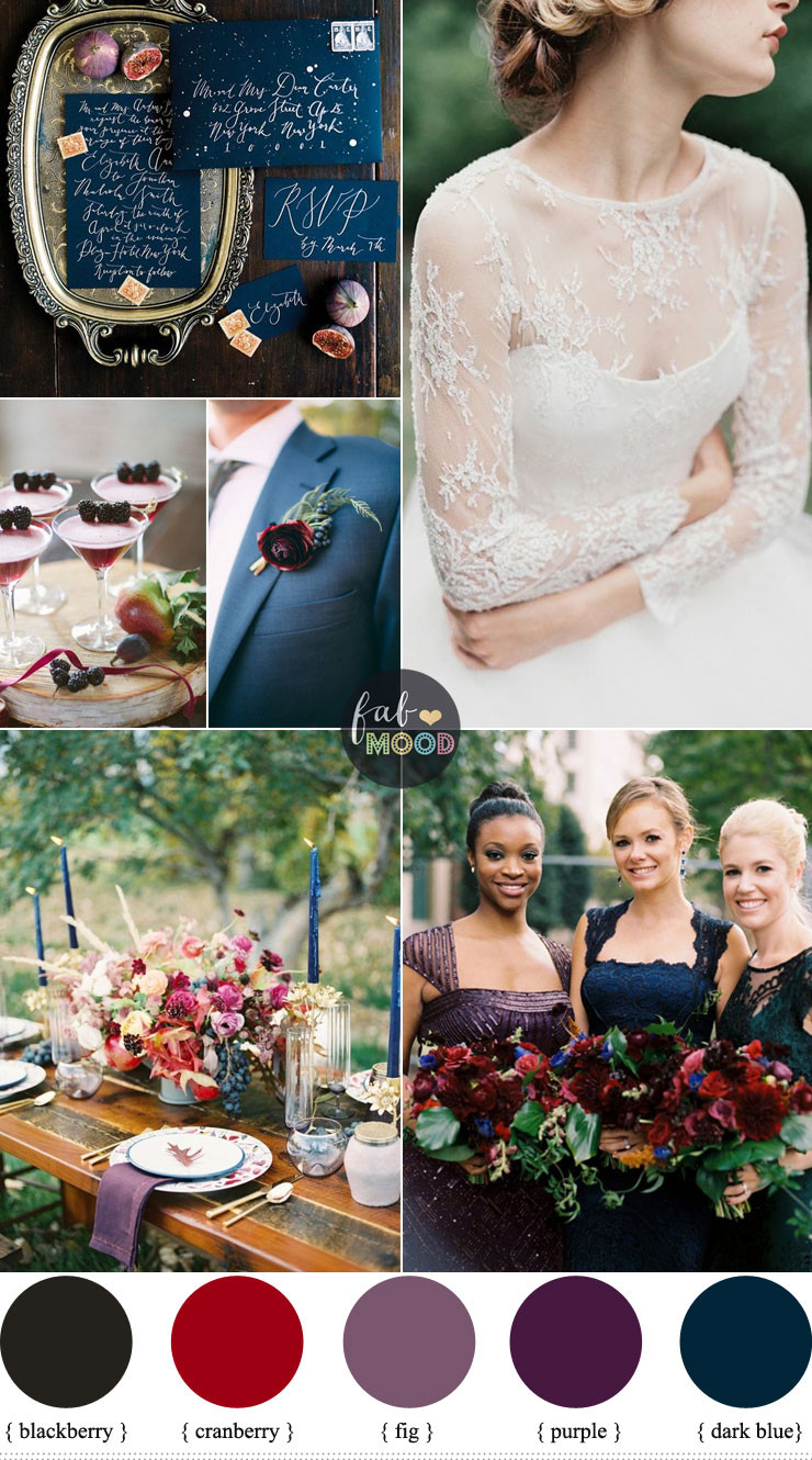 Wedding Themes Styles
 Berry and Fig Wedding Theme with Luxe Rustic Style For