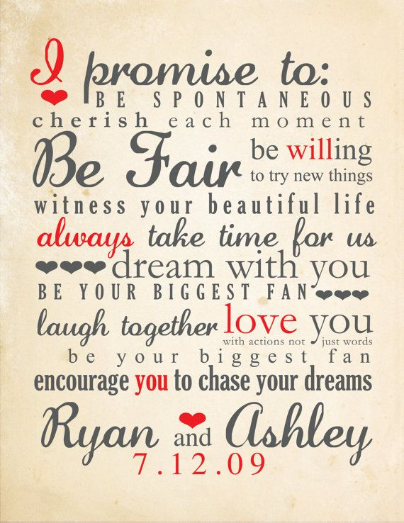 Wedding Vow Template
 Romantic Wedding Vows Examples For Her and For Him