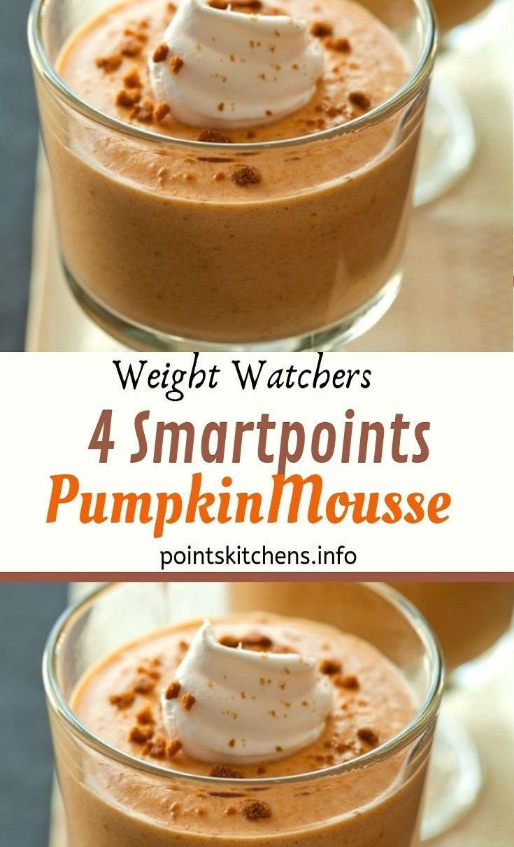 Weight Watcher Pumpkin Mousse
 Pin on Thanksgiving Recipes for Weight Watchers