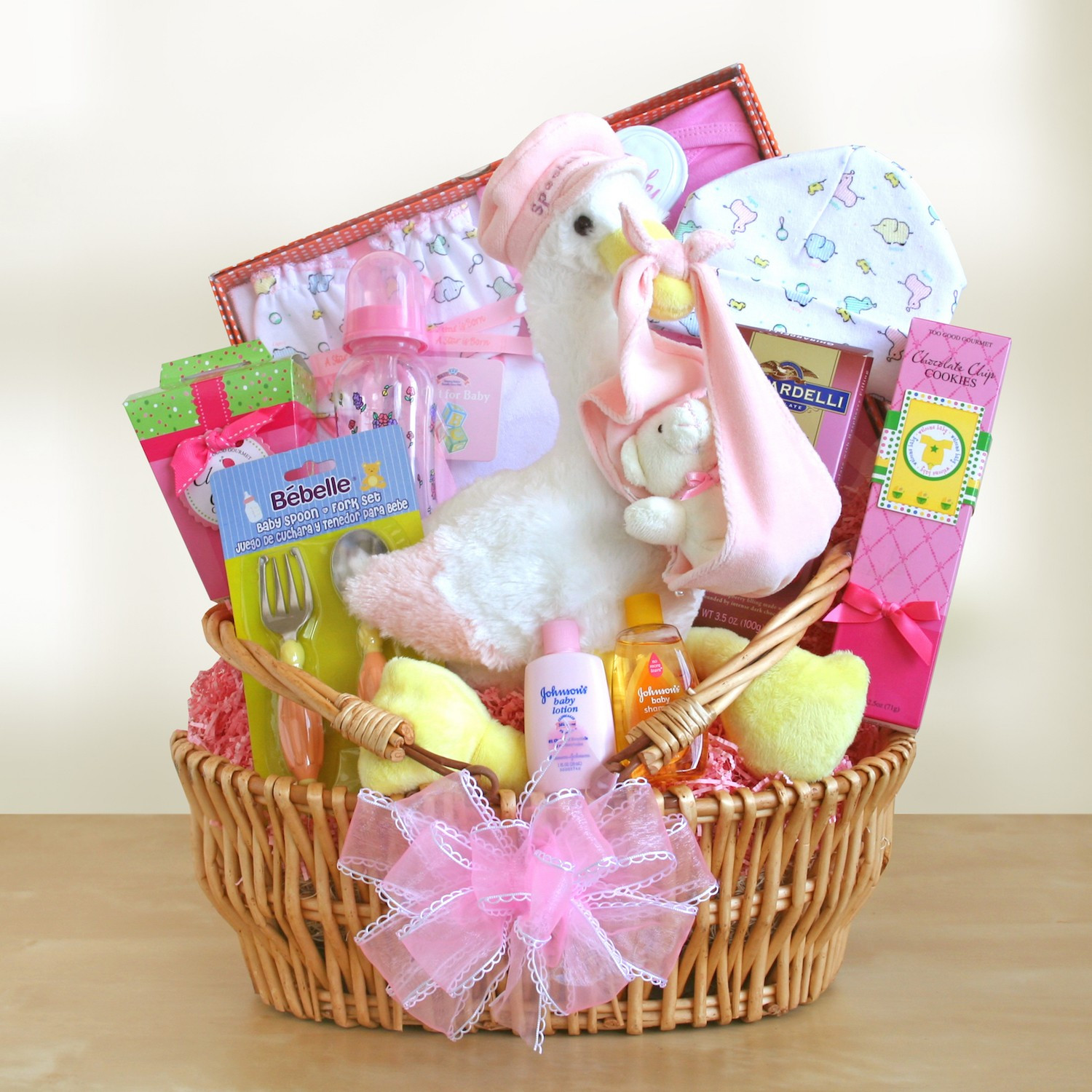 Welcome Baby Gift Ideas
 Wel e Baby Girl Gift Basket Gift Baskets Plus