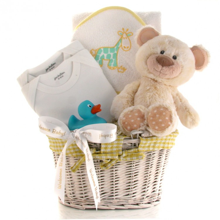 Welcome Baby Gift Ideas
 Wel e Baby Gift Basket Neutral Gift for Baby Shower