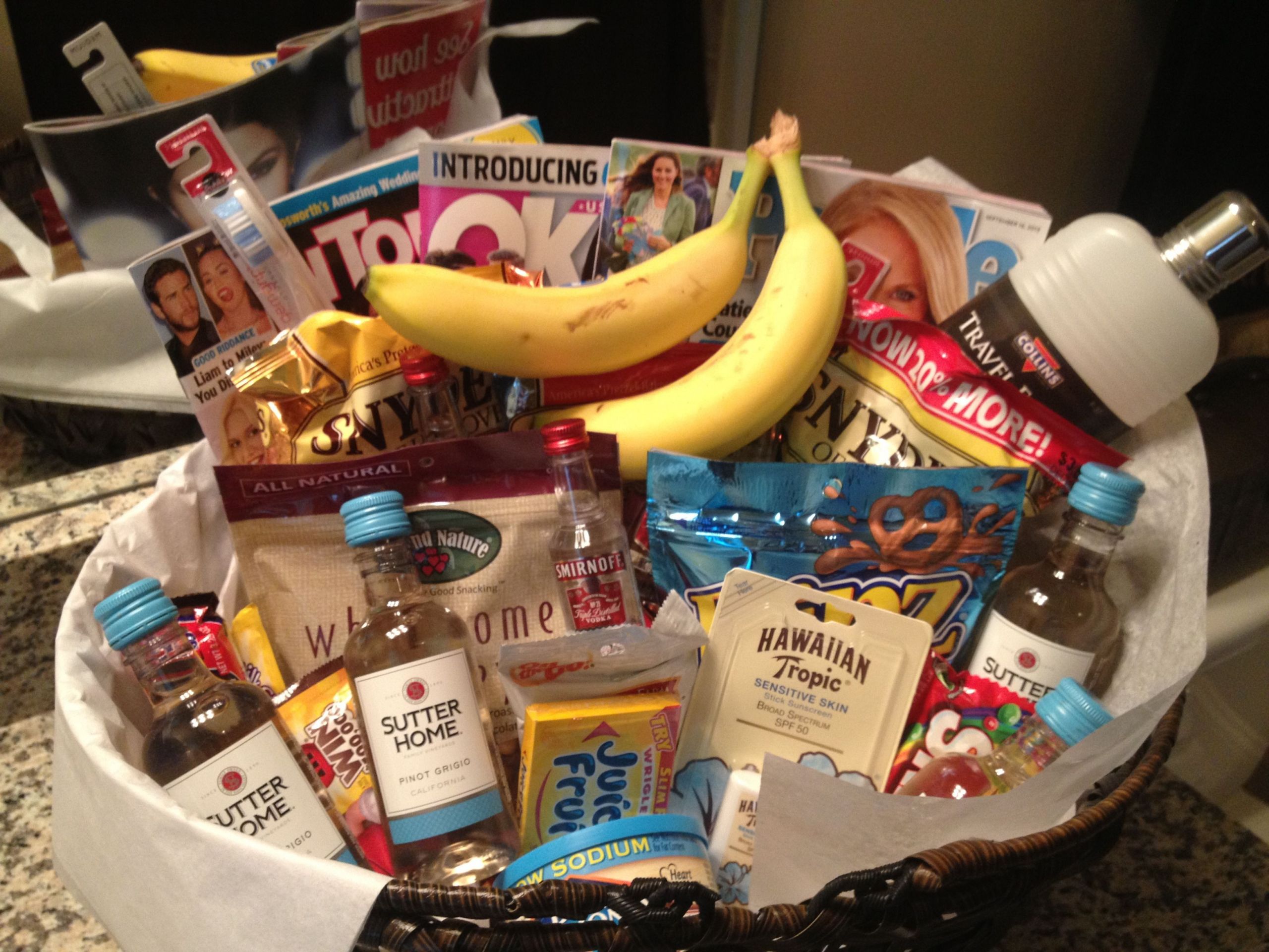 living room gift basket