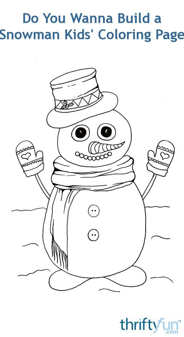 When Do Kids Start Coloring
 Do You Wanna Build a Snowman Kids Coloring Page