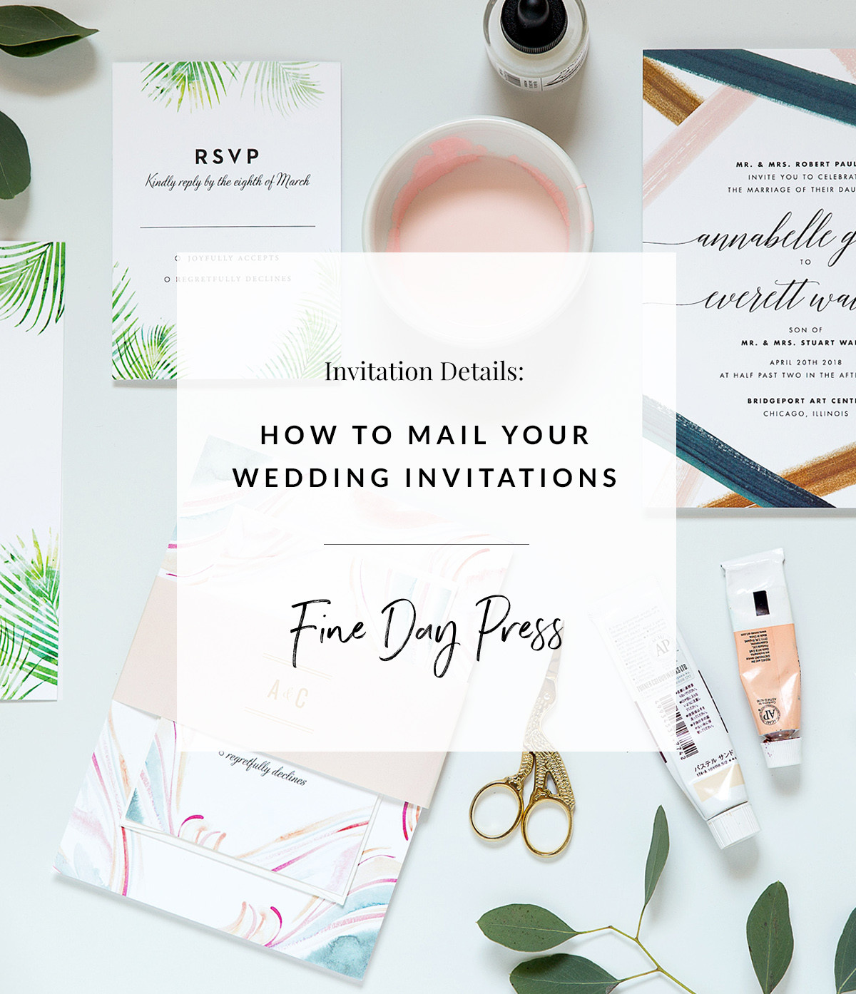 When To Mail Out Wedding Invitations
 How to Mail Wedding Invitations Fine Day Press