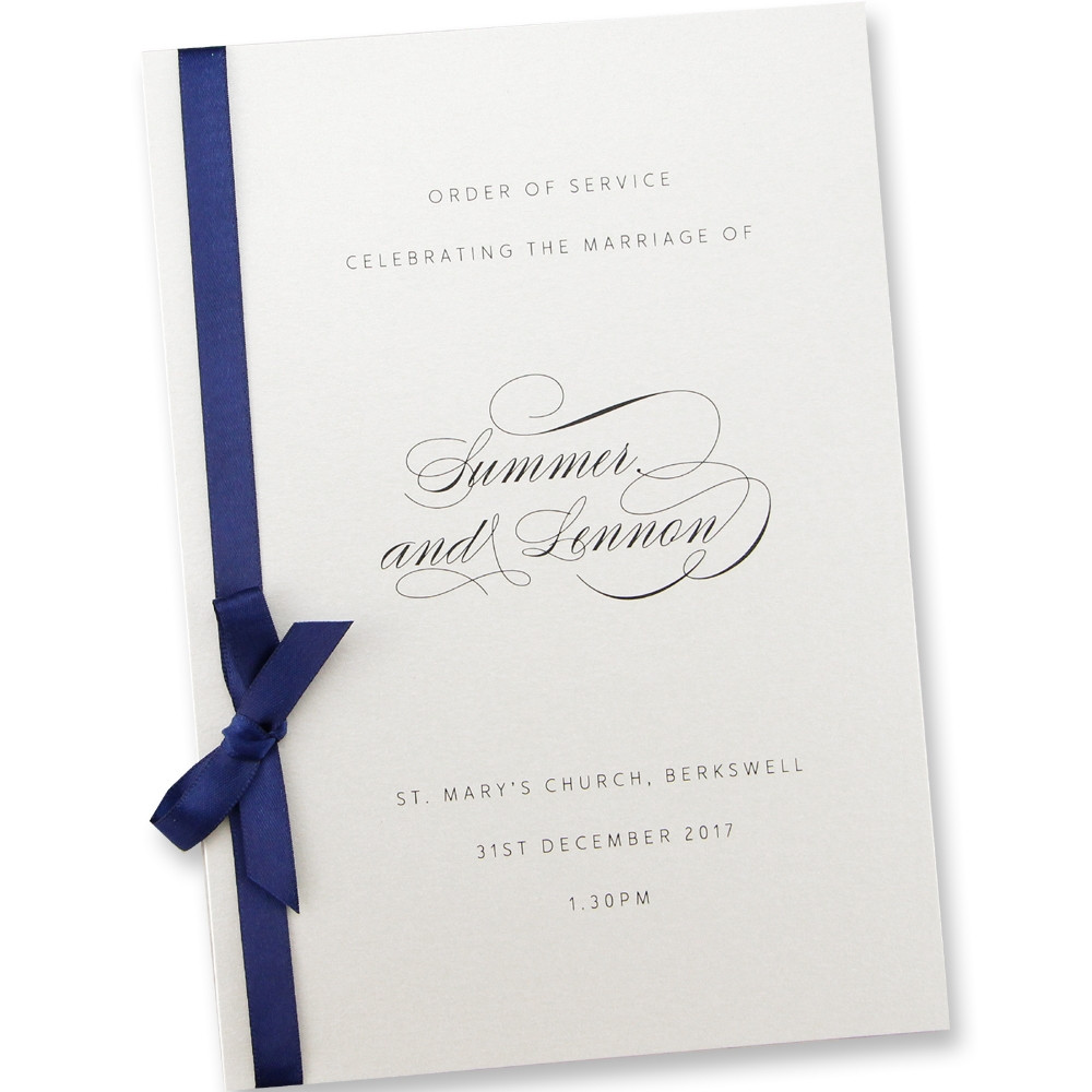 When To Order Wedding Invitations
 Adriana Order of Service