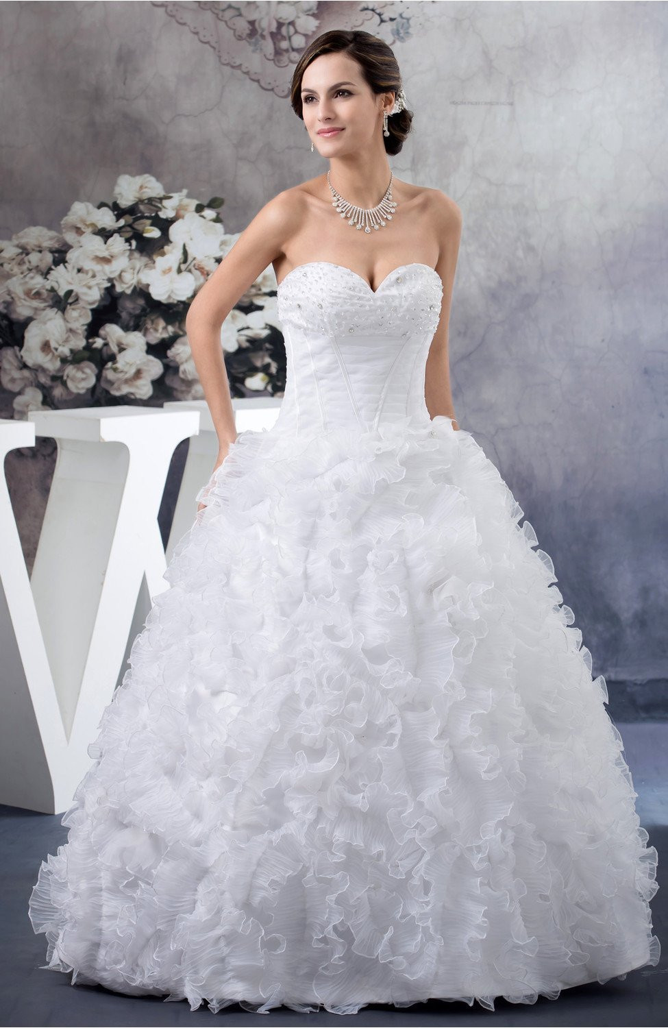 White Ball Gown Wedding Dresses
 White Ball Gown Wedding Dress Fall Expensive Gorgeous