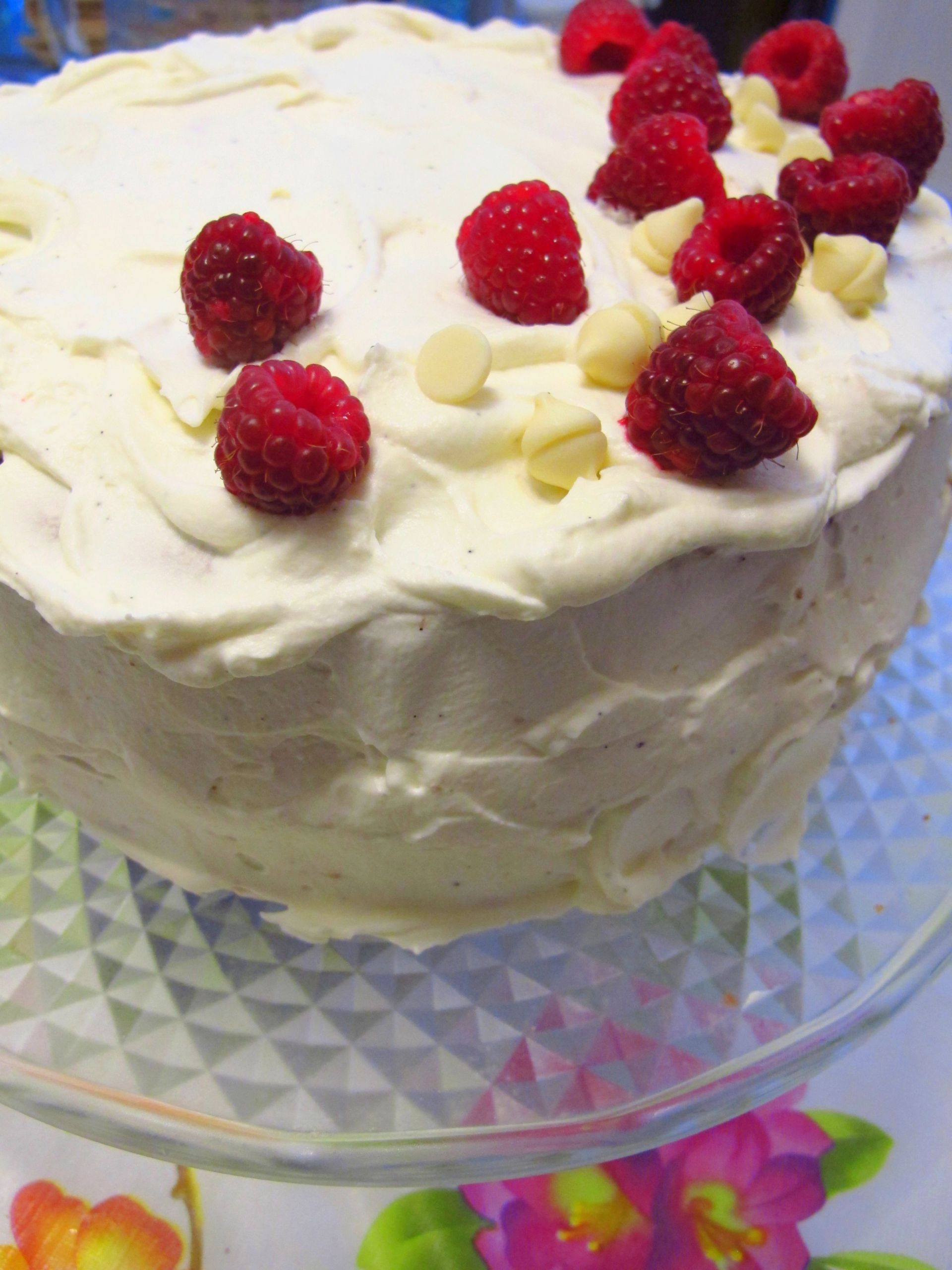 White Birthday Cakes
 White Chocolate Raspberry Birthday Cake