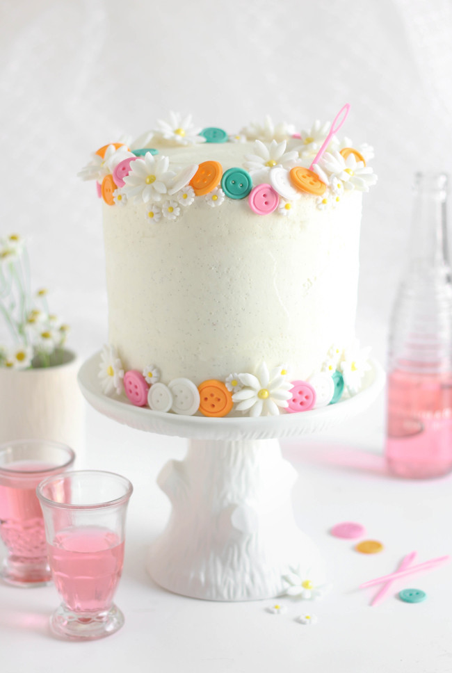 White Birthday Cakes
 Buttons Birthday Cake Easy White Cake with Vanilla Bean