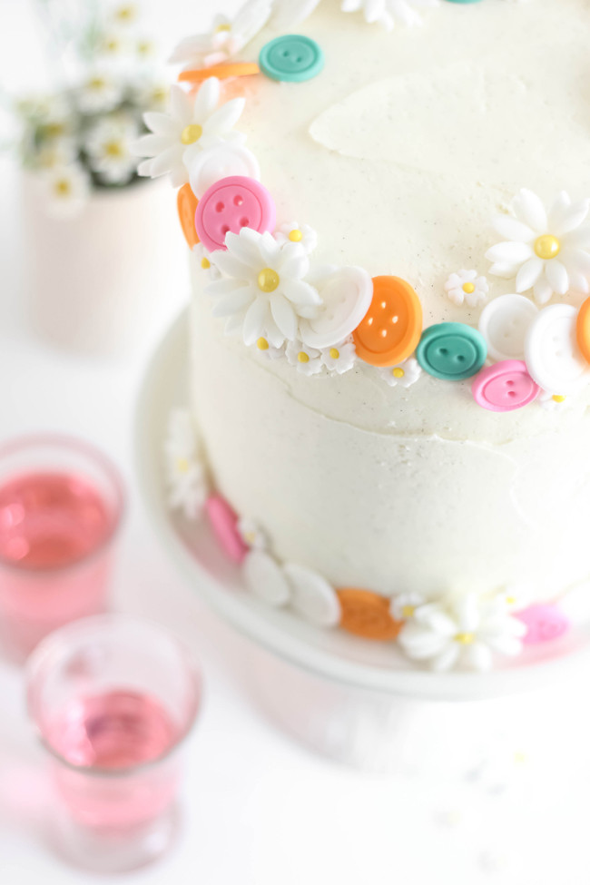 White Birthday Cakes
 Buttons Birthday Cake Easy White Cake with Vanilla Bean