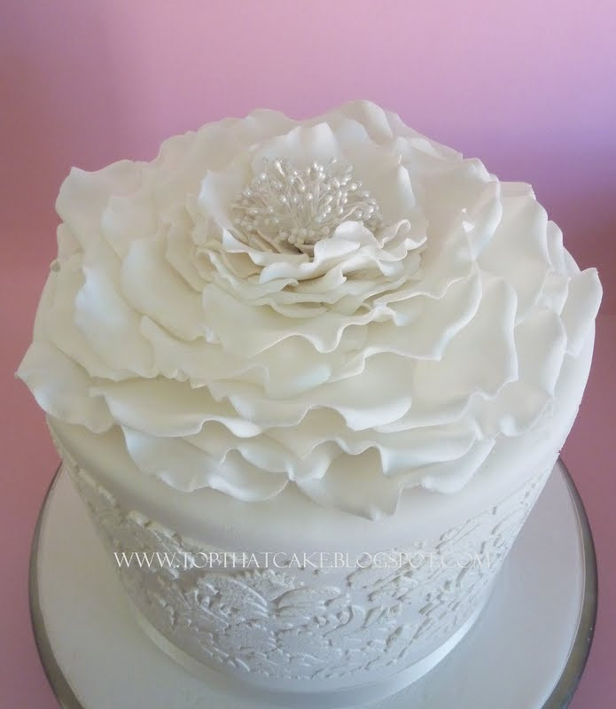 White Birthday Cakes
 Top That White Floral Fantasy 21st Birthday Cake