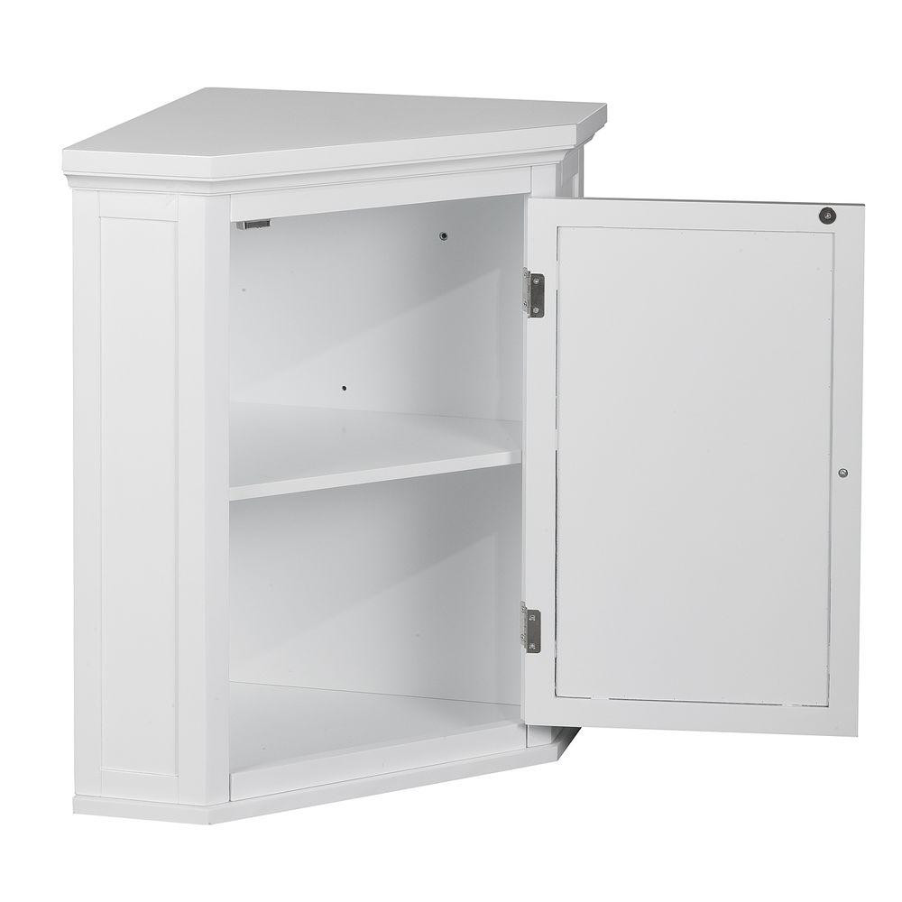White Corner Bathroom Cabinet
 Corner Bathroom Storage Wall Cabinet Adjustable Shelf