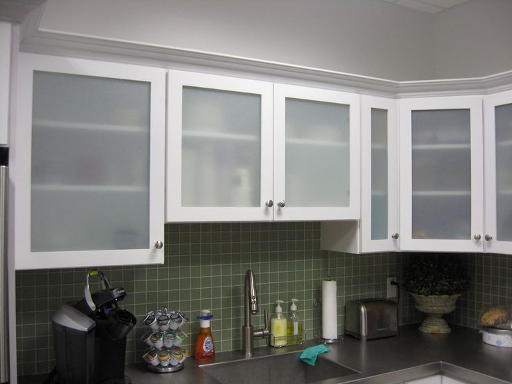 White Kitchen Cabinet Glass Doors
 White Kitchen Cabinets with Frosted Glass Doors